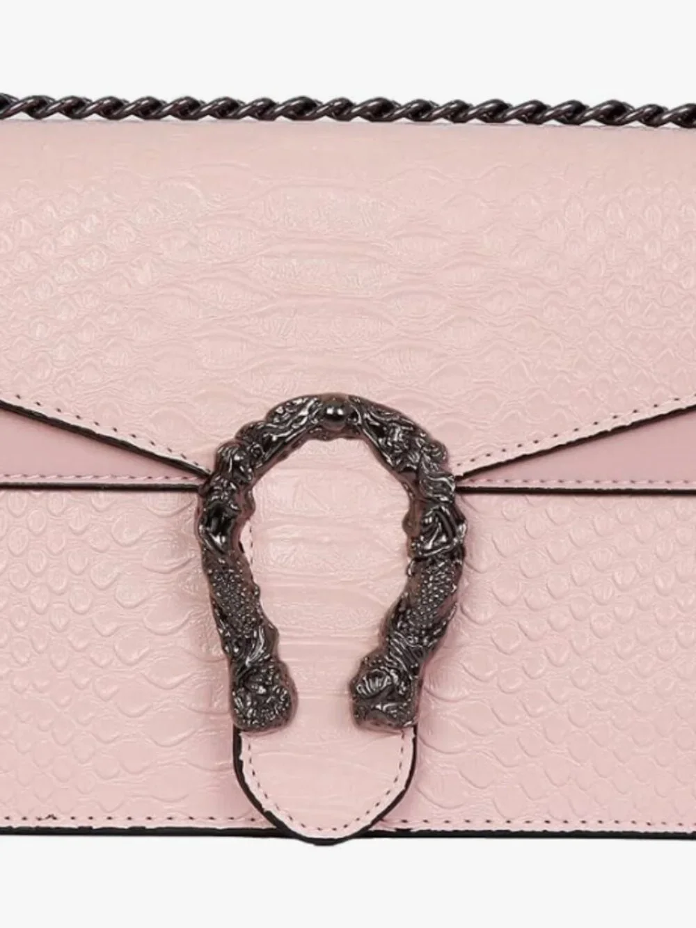 Crossbody Shoulder Bag for Women Luxury Snake-Print Chain Strap Satchel Purse